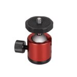 Mini cabezal de bola de metal panorámico con rotación de 360 grados para cámaras DSLR y digitales, Red