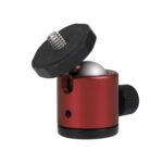 Mini cabezal de bola de metal panorámico con rotación de 360 grados para cámaras DSLR y digitales, Red - Imagen 2