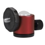Mini cabezal de bola de metal panorámico con rotación de 360 grados para cámaras DSLR y digitales, Red - Imagen 3