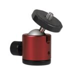 Mini cabezal de bola de metal panorámico con rotación de 360 grados para cámaras DSLR y digitales, Red - Imagen 4