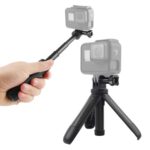 GP446 Mini trípode fijo multifuncional para GoPro Hero11 Black / HERO10 Black /9 Black /8 Black /7/6/5/5 Session /4 Session /4/3+ /3/2/1, DJI Osmo Action y otras cámaras de acción, GP446 (Black)