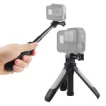 GP446 Mini trípode fijo multifuncional para GoPro Hero11 Black / HERO10 Black /9 Black /8 Black /7/6/5/5 Session /4 Session /4/3+ /3/2/1, DJI Osmo Action y otras cámaras de acción, GP446 (Grey)