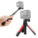 GP446 Mini trípode fijo multifuncional para GoPro Hero11 Black / HERO10 Black /9 Black /8 Black /7/6/5/5 Session /4 Session /4/3+ /3/2/1, DJI Osmo Action y otras cámaras de acción, GP446 (Red)