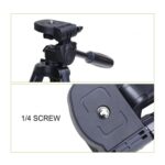 YUNTENG VCT-5208RM Soporte de trípode de aleación de magnesio y aluminio con control remoto Bluetooth, cabezal de trípode y abrazadera para teléfono para cámaras SLR y teléfonos inteligentes, altura: 125 cm - Imagen 4