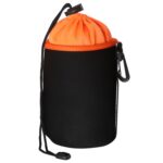 Bolsa para lentes de cámara SLR Bolsa para lentes micro individuales Bolsa para bilis interior para lentes Estuche protector impermeable más terciopelo grueso, diámetro: 10 cm, altura: 14 cm, Diameter: 10cm, Height: 14cm - Imagen 2
