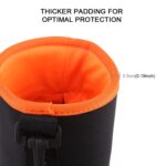 Bolsa para lentes de cámara SLR Bolsa para lentes micro individuales Bolsa para bilis interior para lentes Estuche protector impermeable más terciopelo grueso, diámetro: 10 cm, altura: 14 cm, Diameter: 10cm, Height: 14cm - Imagen 5
