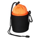 Bolsa para lentes de cámara SLR Bolsa para lentes micro individuales Bolsa para bilis interna para lentes Funda protectora impermeable más terciopelo grueso, diámetro: 8,5 cm, altura: 10 cm, Diameter: 8.5cm, Height: 10cm - Imagen 2