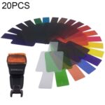 20 PCS / Set SiGi SG200 20-color Filter Set Cámara Top Flash Accesorios Filtro de temperatura