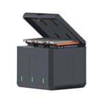 RUIGPRO Caja de cargador de carcasa de baterías triples USB con luz indicadora LED para DJI OSMO Action 1 - Imagen 2