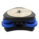 DLEV-3838 Placa de cabeza de trípode con base de nivelación de nivel de burbuja de precisión con tornillo de 3/8 pulgadas y 3 diales de ajuste para montaje en trípode