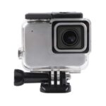 Para GoPro HERO7 carcasa de esqueleto blanca/plateada funda protectora lateral hueca con hebilla montaje básico y tornillo, Side Hollow