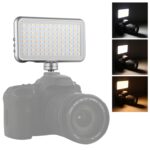 LED-013 Pocket 112 LED Vlogging profesional Fotografía Video y luz de estudio fotográfico con pantalla OLED y soporte de adaptador de zapata para cámaras Canon / Nikon DSLR