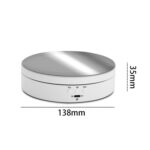 13,8 cm estilo espejo carga USB inteligente giratorio de 360 grados soporte de exhibición accesorios de grabación de vídeo plato giratorio para fotografía, carga 3 kg, 13.8cm Mirror/Powered by USB(W) - Imagen 2
