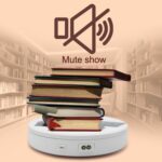 Soporte de mesa giratoria de exhibición eléctrico rotatorio de 22cm, accesorios de grabación de vídeo en vivo, plataforma de exhibición de joyería y zapatos, enchufe de EE. UU., 22cm(White) - Imagen 7