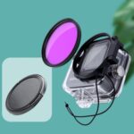 RUIGPRO para GoPro HERO8 Professional 58 mm Color Carcasa de buceo Filtro de lente + Carcasa de buceo Estuche impermeable con anillo adaptador de filtro y tapa de lente
