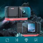 Lente + Película de vidrio templado con pantalla LCD para Insta 360 One R 4K, For Insta 360 One R 4K - Imagen 2