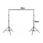 200x200cm Photo Studio Fondo Soporte Soporte Telón de fondo Kit de soporte de barra transversal - Imagen 2
