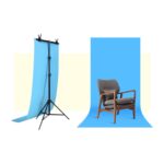 100x200cm T-Shape Photo Studio Fondo de soporte Soporte de fondo Kit de soporte de barra transversal con clips, sin fondo - Imagen 2