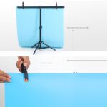 100x200cm T-Shape Photo Studio Fondo de soporte Soporte de fondo Kit de soporte de barra transversal con clips, sin fondo - Imagen 4
