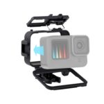 Para GoPro HERO10 Black / HERO9 Funda protectora de montaje en marco de plástico negro con hebilla de base y tornillo largo, Plastic Frame - Imagen 3