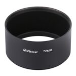 FITTEST 72 mm Tipo de rosca Tubo recto Parasol de lente de metal completo Pantalla para lente telefoto mediano