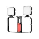YELANGU PC201 YLG1801A Vlogging Transmisión en vivo LED Selfie Light Smartphone Video Rig Mango Estabilizador Kits de soporte de plástico - Imagen 3