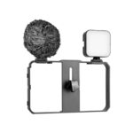 YELANGU PC202 YLG1801B Vlogging Transmisión en vivo LED Selfie Light Smartphone Video Rig Mango Estabilizador Kits de soporte con micrófono y luz de relleno - Imagen 2