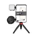YELANGU PC204 YLG1801D Vlogging Transmisión en vivo LED Selfie Light Smartphone Video Rig Mango Estabilizador Kits de soporte con micrófono y trípode - Imagen 4
