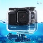 Carcasa protectora impermeable de 45 m con hebilla, montaje básico y tornillo para GoPro HERO9 Black