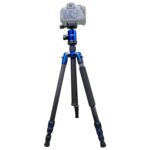 TRIOPO Oubao C-608S Trípode de fibra de carbono portátil ajustable con rótula para cámara SLR