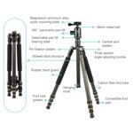 Trípode de fibra de carbono portátil ajustable TRIOPO 853 con rótula D2-A para cámara SLR - Imagen 4