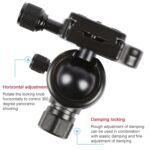 Trípode de fibra de carbono portátil ajustable TRIOPO 853 con rótula D2-A para cámara SLR - Imagen 5