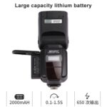Parpadea, Triopo TR-666 2000mAh 2.4G Flash Speedlite de modo TTL dual inalámbrico para cámaras Canon / Nikon DSLR - Imagen 4