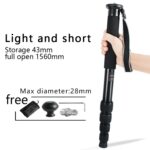 BEXIN MAS285 Soporte monopié de aleación de aluminio para cámara DSLR portátil de viaje al aire libre, MAS285 - Imagen 2