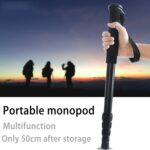 BEXIN P285-A Soporte monopié de aleación de aluminio para cámara DSLR portátil de viaje al aire libre, P285-A - Imagen 2