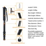 BEXIN P285-A Soporte monopié de aleación de aluminio para cámara DSLR portátil de viaje al aire libre, P285-A - Imagen 3