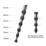 BEXIN P306C Soporte monopié de fibra de carbono para cámara DSLR portátil de viaje al aire libre, P306C - Imagen 5