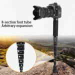 BEXIN P308D Soporte monopié de aleación de aluminio para cámara DSLR portátil de viaje al aire libre, P308D - Imagen 4