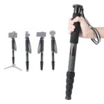 BEXIN P285-C Soporte monopié de fibra de carbono para cámara DSLR portátil de viaje al aire libre, P285-C
