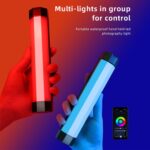 LUXCeO RGB Foto colorida LED Stick Luz de video Control de aplicación Temperatura de color ajustable Luz de relleno LED de mano impermeable con control remoto, P200 RGB - Imagen 3