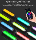 LUXCeO RGB Foto colorida LED Stick Luz de video Control de aplicación Temperatura de color ajustable Luz de relleno LED de mano impermeable con control remoto, P200 RGB - Imagen 5