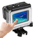 Para GoPro HERO5 30m PC impermeable y carcasa de ABS Estuche protector + Carcasa trasera táctil con hebilla Montaje básico y tornillo largo, Tamaño de la carcasa trasera: 7 x 6 cm