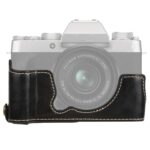 Base de media caja para cámara de cuero PU con rosca de 1/4 de pulgada para FUJIFILM XT200, For FUJIFILM XT200