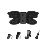 Adaptador de montaje para casco tipo mariposa con brazo pivotante de 3 vías, hebilla con gancho en J y tornillo largo para GoPro Hero11 Black / HERO10 Black /9 Black /8 Black /7/6/5/5 Session /4 Session /4/3+ /3/2 /1, DJI Osmo Action y otras cámaras de... - Imagen 2