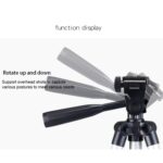 Trípode de transmisión en vivo Patas plegables de 4 secciones Soporte de trípode de aleación de aluminio con cabezal de trípode tridimensional en forma de U para DSLR y cámara digital, altura ajustable: 35-106 cm - Imagen 5