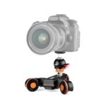 YELANGU L4X-BC Rueda para cámara Dolly II Deslizador de Pista eléctrica Polea de Video de 3 Ruedas Carro rodante con Cabeza esférica, Carga: 3 kg, L4X-BC