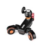 YELANGU L4X-BC Rueda para cámara Dolly II Deslizador de Pista eléctrica Polea de Video de 3 Ruedas Carro rodante con Cabeza esférica, Carga: 3 kg, L4X-BC - Imagen 3