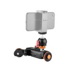 YELANGU L4X-BC Rueda para cámara Dolly II Deslizador de Pista eléctrica Polea de Video de 3 Ruedas Carro rodante con Cabeza esférica, Carga: 3 kg, L4X-BC - Imagen 4