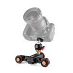 YELANGU L4X-BC Rueda para cámara Dolly II Deslizador de Pista eléctrica Polea de Video de 3 Ruedas Carro rodante con Cabeza esférica, Carga: 3 kg, L4X-BC - Imagen 5