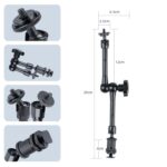 Brazo mágico articulado de fricción ajustable de 11 pulgadas + clips de garras grandes con abrazadera para teléfono, 11 inch Magic Arm + Claws Clips with Phone Clamp - Imagen 5